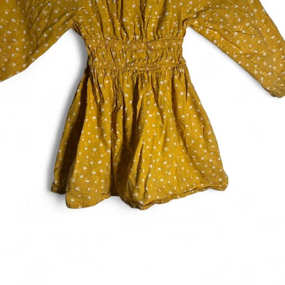 Wonder Nation Toddler Girls Puff Long Sleeve Golden Pond Clip Dot Dress - Picture 3 of 6